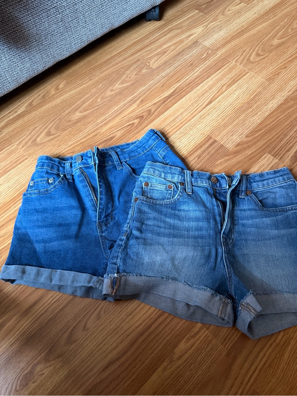 Madewell Blue Roll-Cuff Denim Shorts 2 another no brand